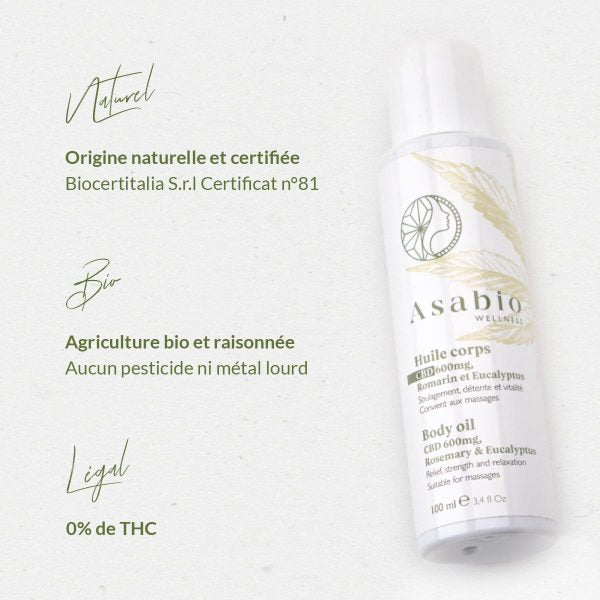 Asabio - Huile Corps Bio  100ml